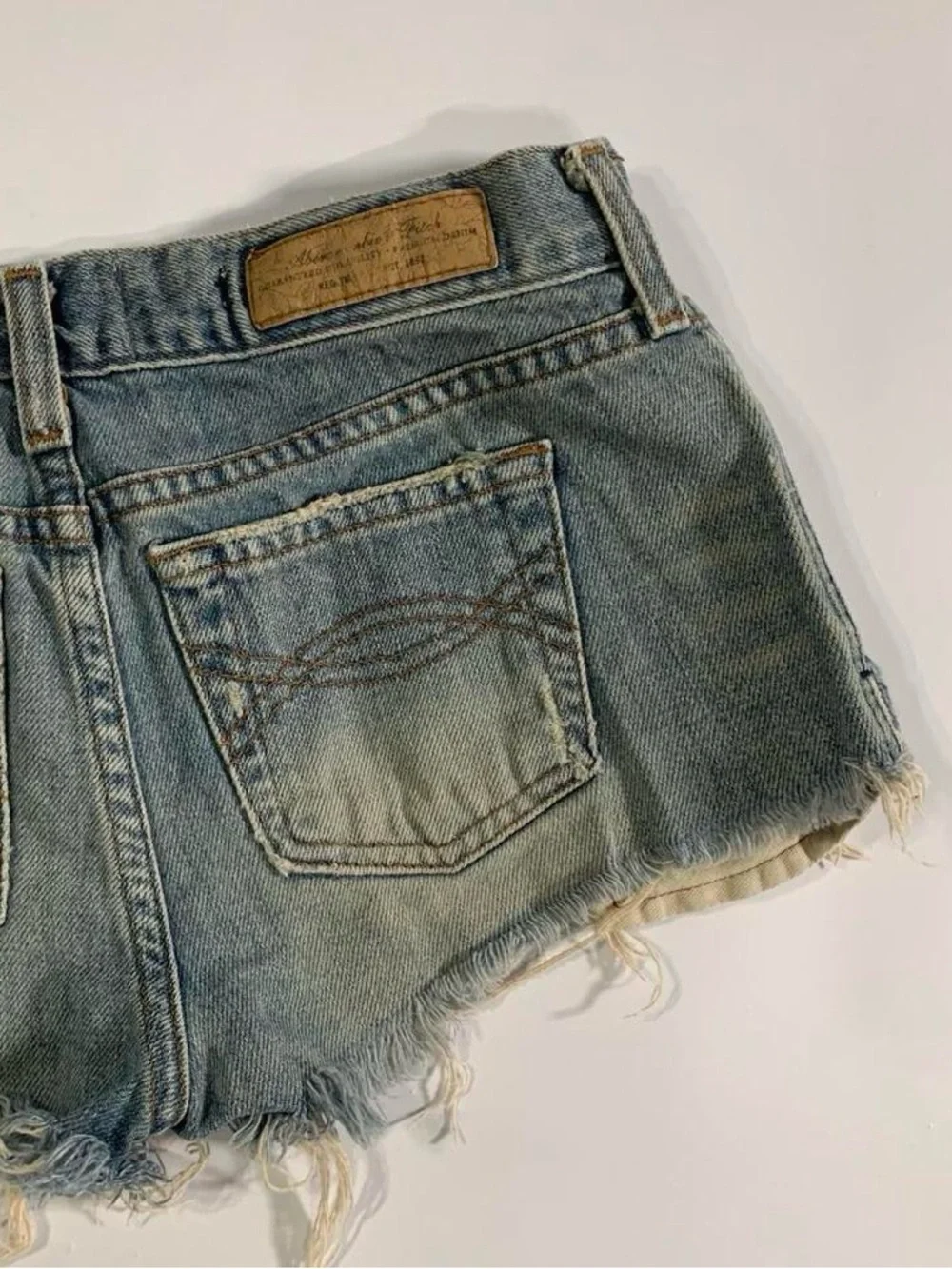 Y2K Abercrombie & Fitch Cutoff Denim Shorts Size 0 Low Rise